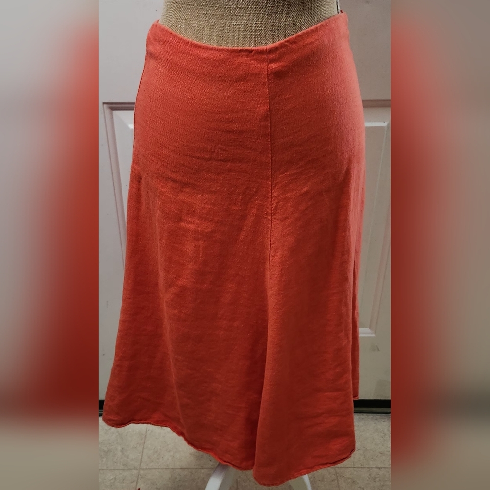 Banana Republic Coral 100% Linen Maxi Skirt Size 0